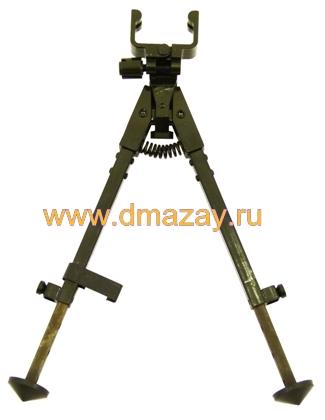 Сошки для оружия регулируемые по высоте (телескопические, складные) к охотничьему карабину Тигр (СВД) на ствольную коробку Продиз АСД-С101М Снайпер модернизированные